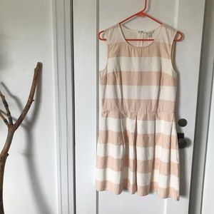 Gap // NWT pink and white striped dress w pockets